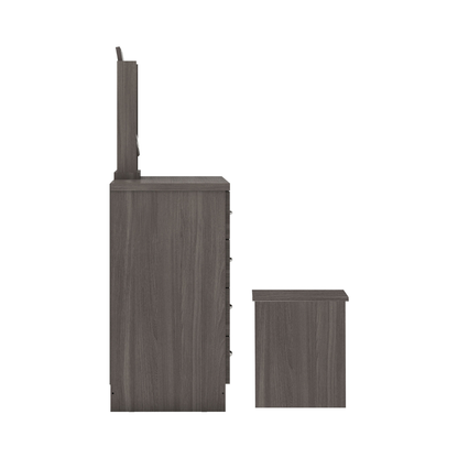 Nevada Dressing Table Set - Black Wood Grain