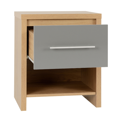 Seville Bedroom Set - Grey Gloss/Light Oak Effect Veneer