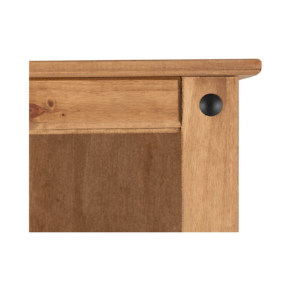 Corona Tall Bookcase – Distressed Waxed Pine Storage Shelving Unit