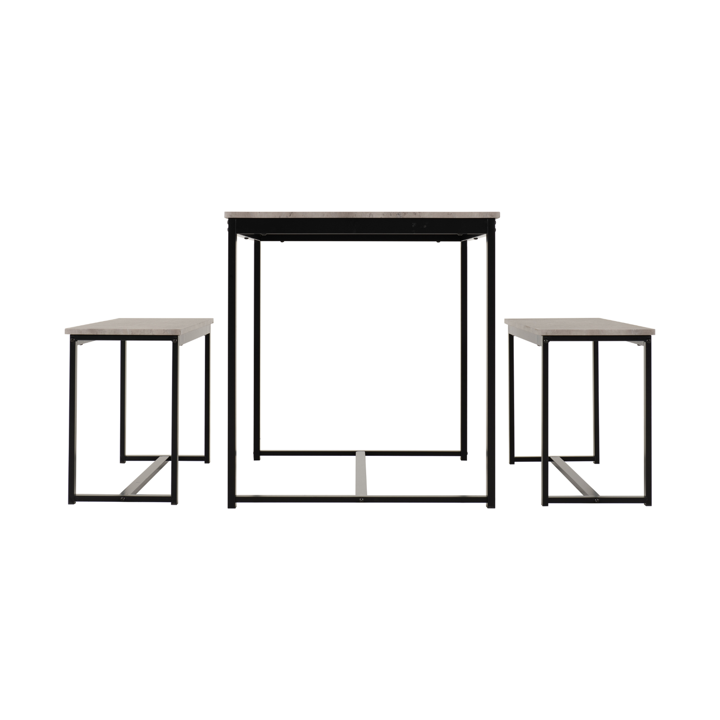 Lincoln 1+2 Dining Bench Set - Sonoma Oak/Black