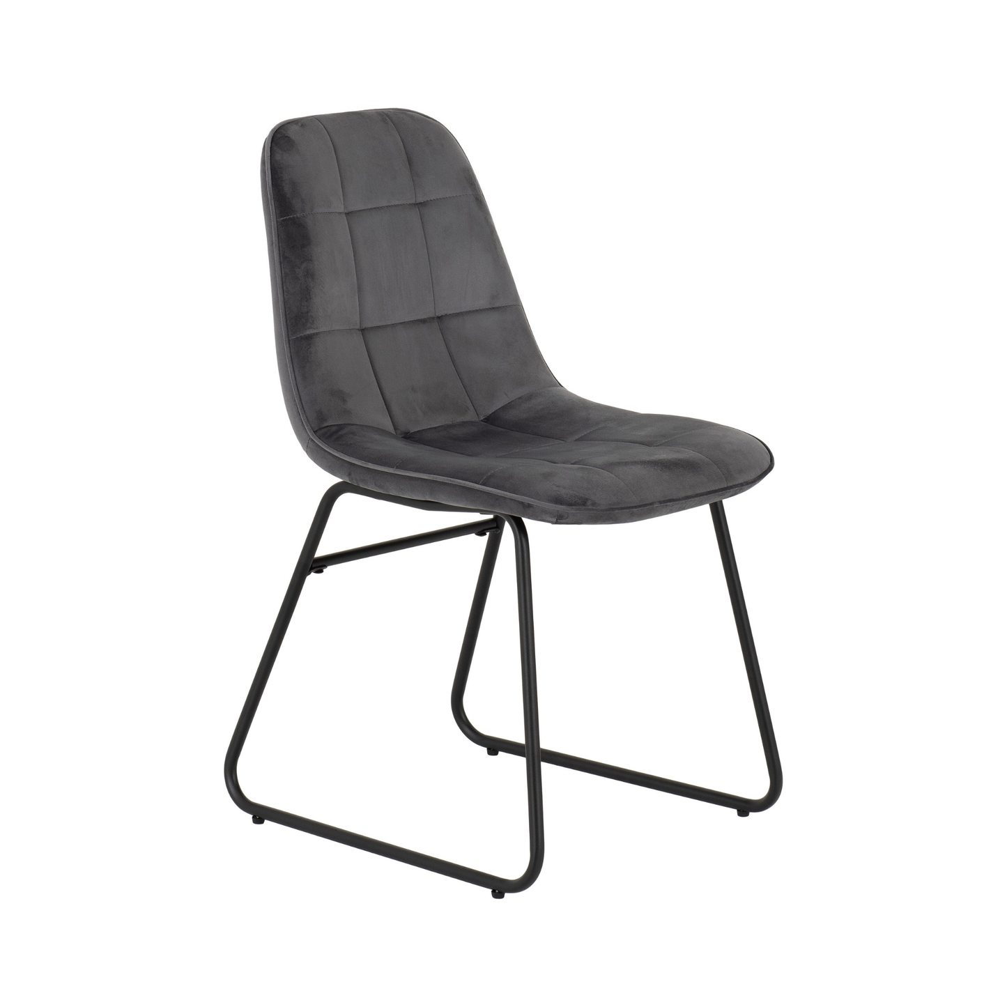 Quebec Straight & Lukas Dining Set - Oak Effect/Grey Velvet