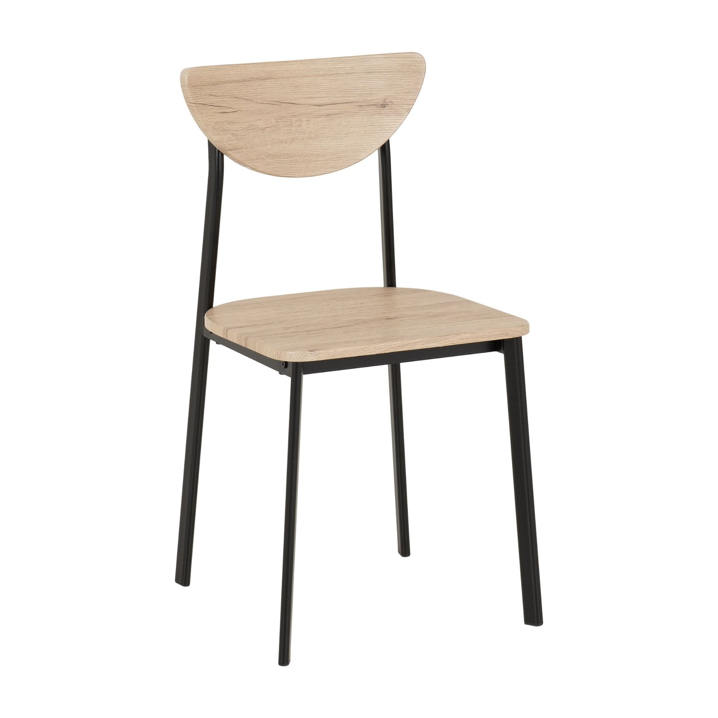 Riley Large Dining Set - Black/Light Oak Effect Veneer