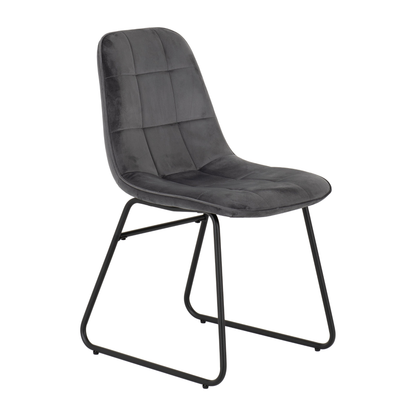 Modena & Lukas Dining Set - Cream/Grey Velvet (4 Chairs)