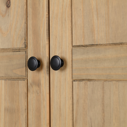 Panama 2 Door Wardrobe - Natural Wax Finish