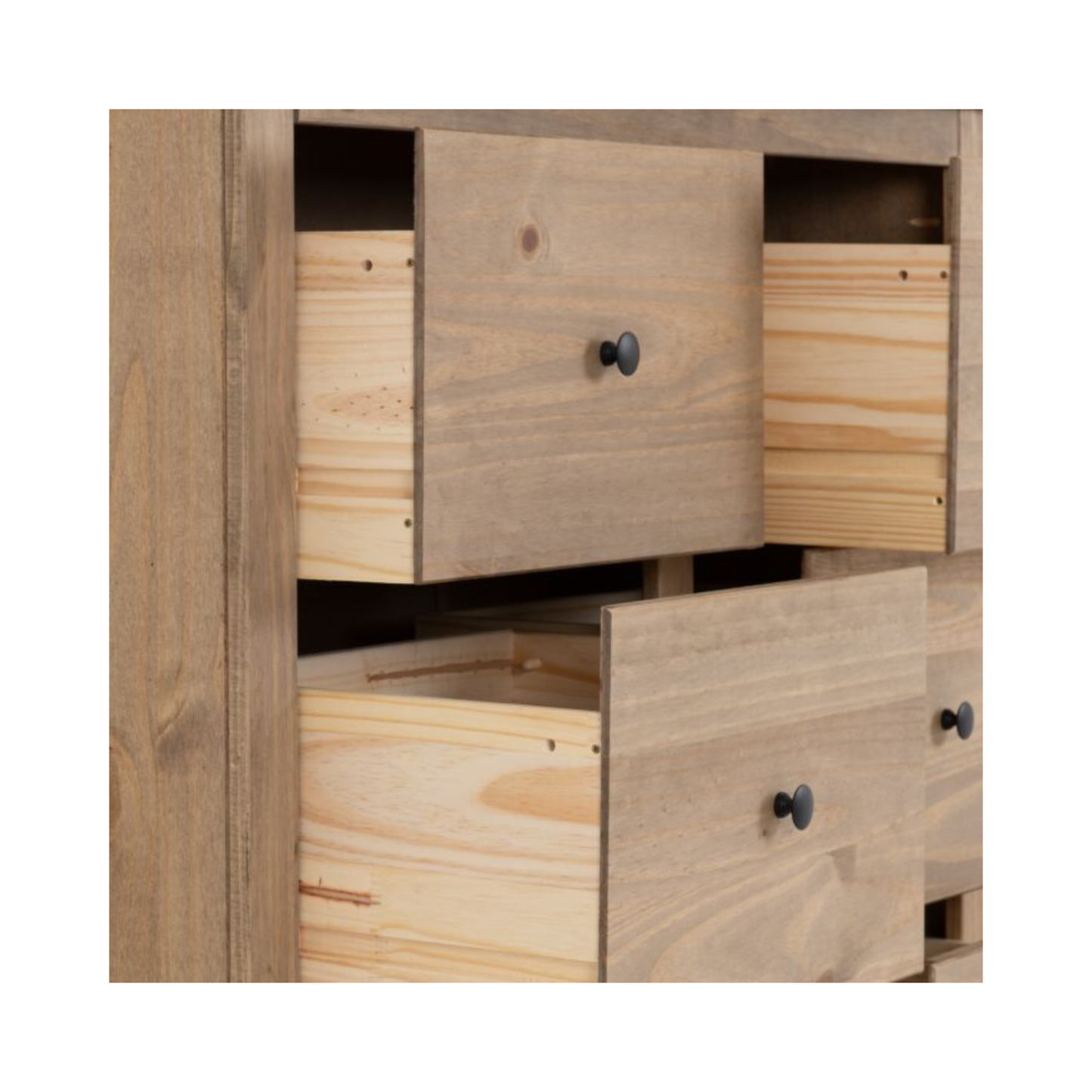 Panama 6 Drawer Chest - Natural Wax Pine