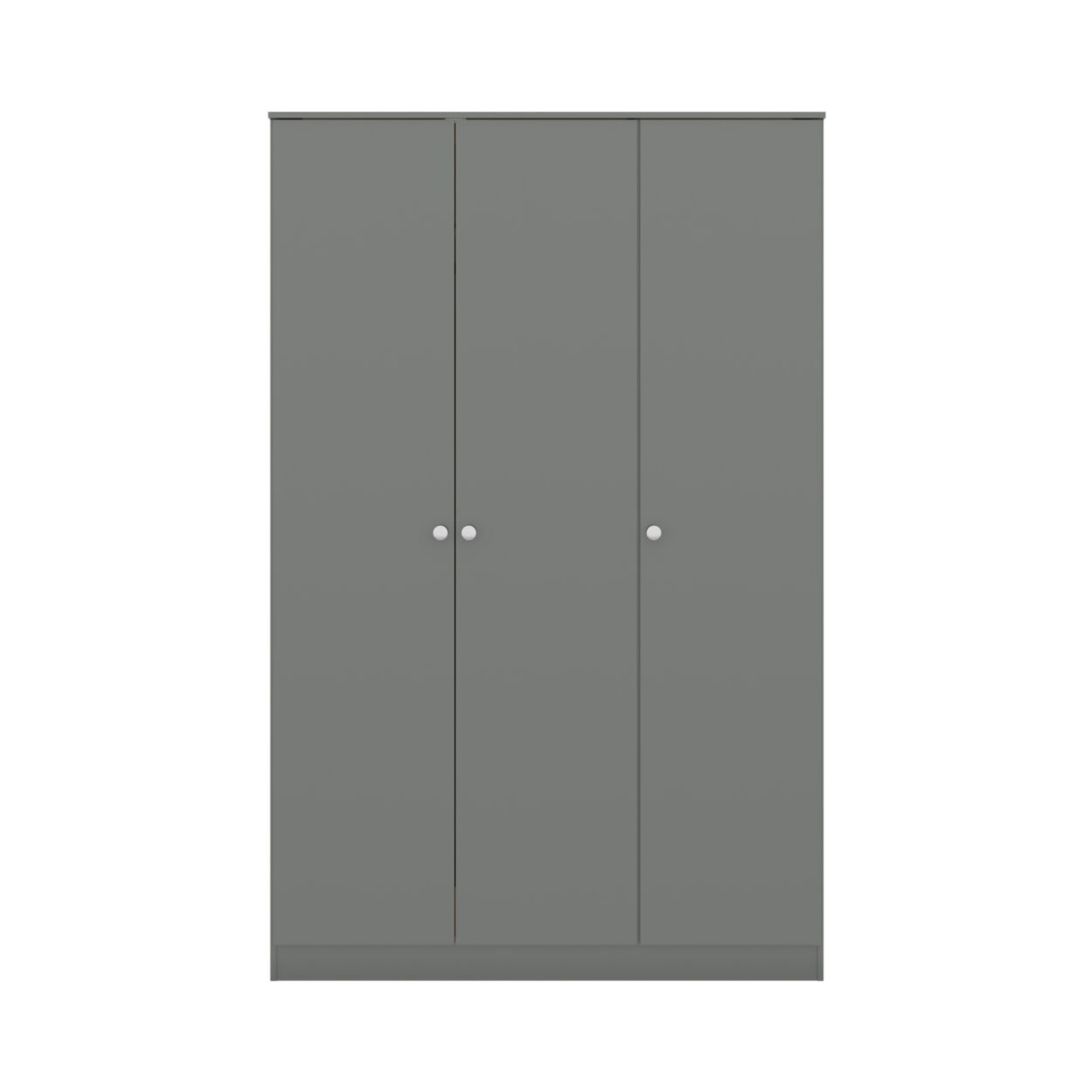 Denver 3 Door Wardrobe – Grey Gloss | Modern Bedroom Storage