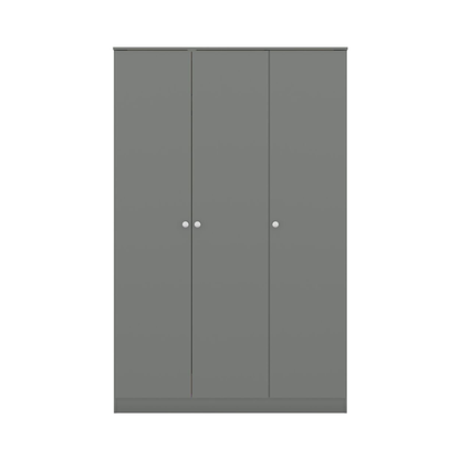 Denver 3 Door Wardrobe – Grey Gloss | Modern Bedroom Storage