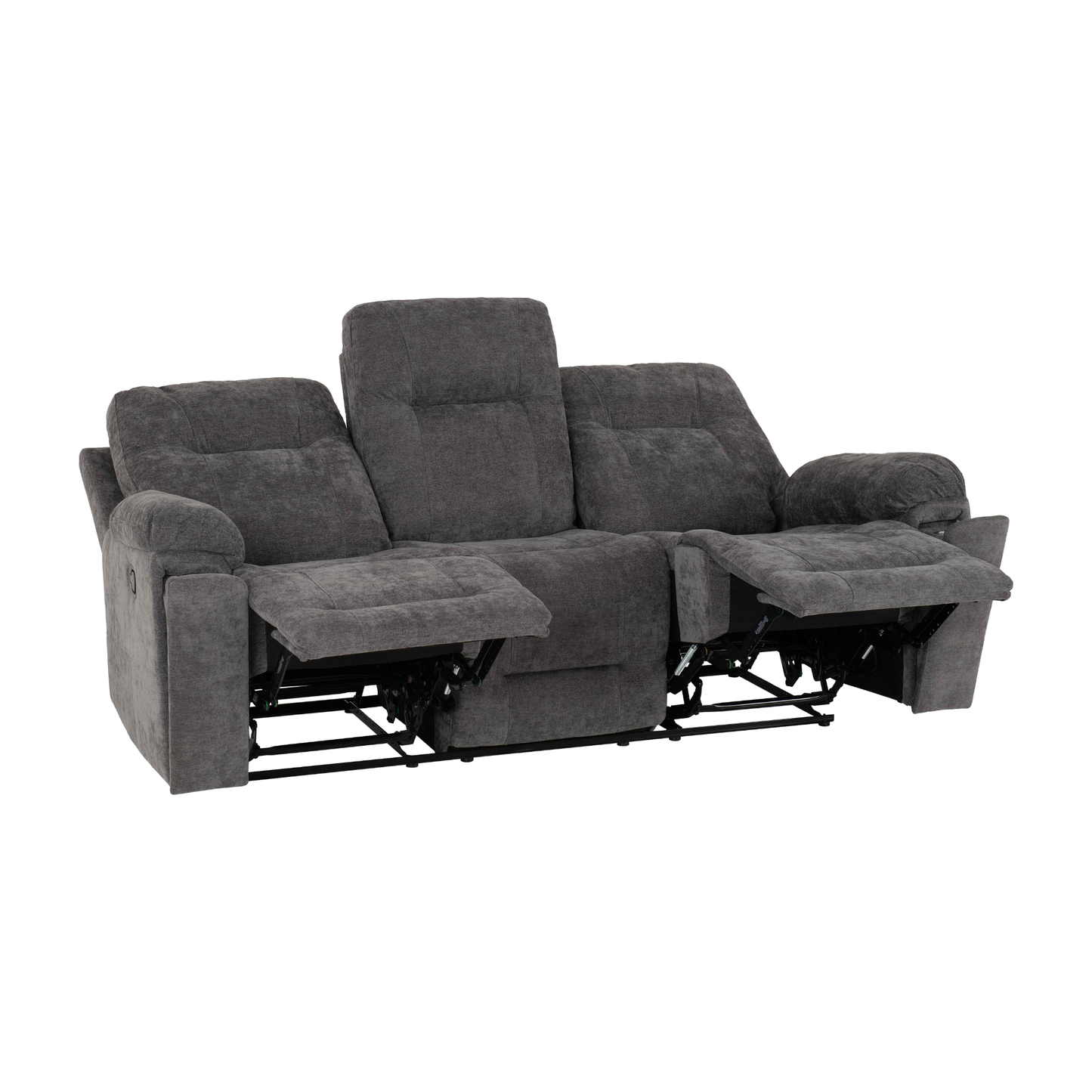 Guildford 3+1+1 Recliner Suite - Grey Fabric