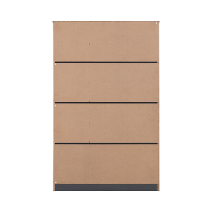 Dakota 3 Door 2 Drawer Mirrored Wardrobe – Dark Grey