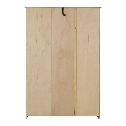 Panama 3 Door Wardrobe - Natural Wax Finish