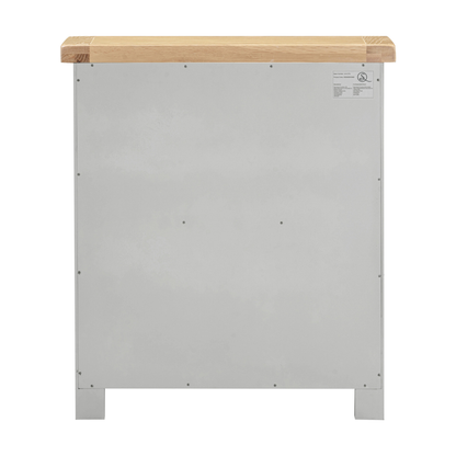 Windsor Low Bookcase - Pebble Grey & Oak
