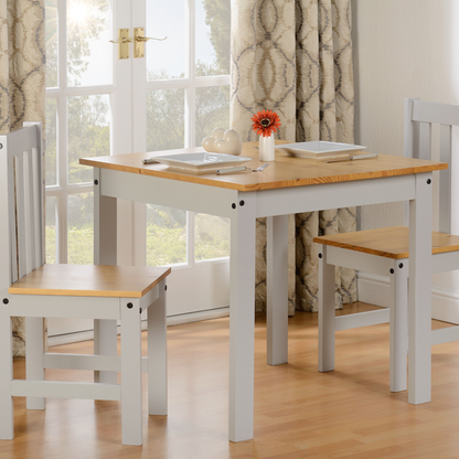 Ludlow 1+2 Dining Set - Light Grey/Oak Effect