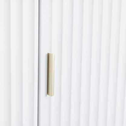 Miami 3 Door Wardrobe – White & Gold, Dual Storage
