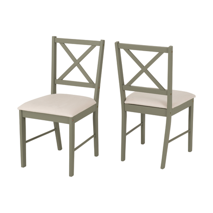 Balfour 1+4 Dining Set - Sage Green, Oak Effect & Mink Microsuede