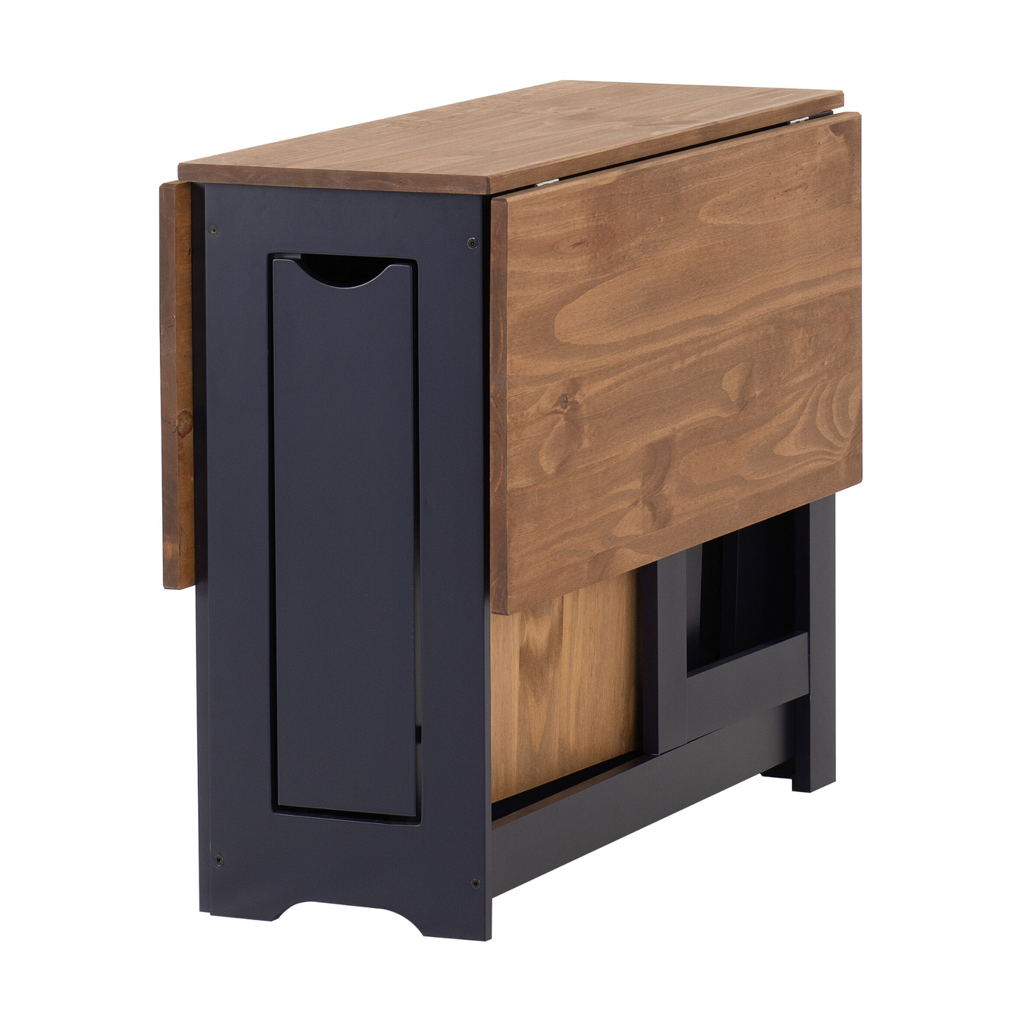 Santos Butterfly Dining Set - Navy Blue/Pine (4 Chairs)
