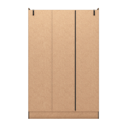 Nevada 3 Door 2 Drawer Wardrobe - Rustic Oak Effect