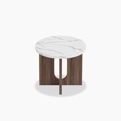 Caravaggio Round Side Table, Marble