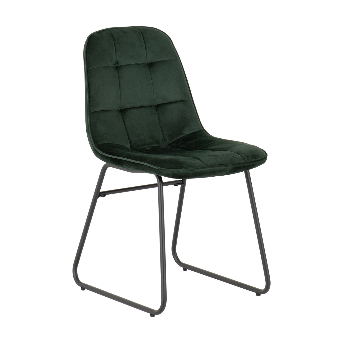 Modena & Lukas Dining Set - Cream/Emerald Green Velvet (4 Chairs)