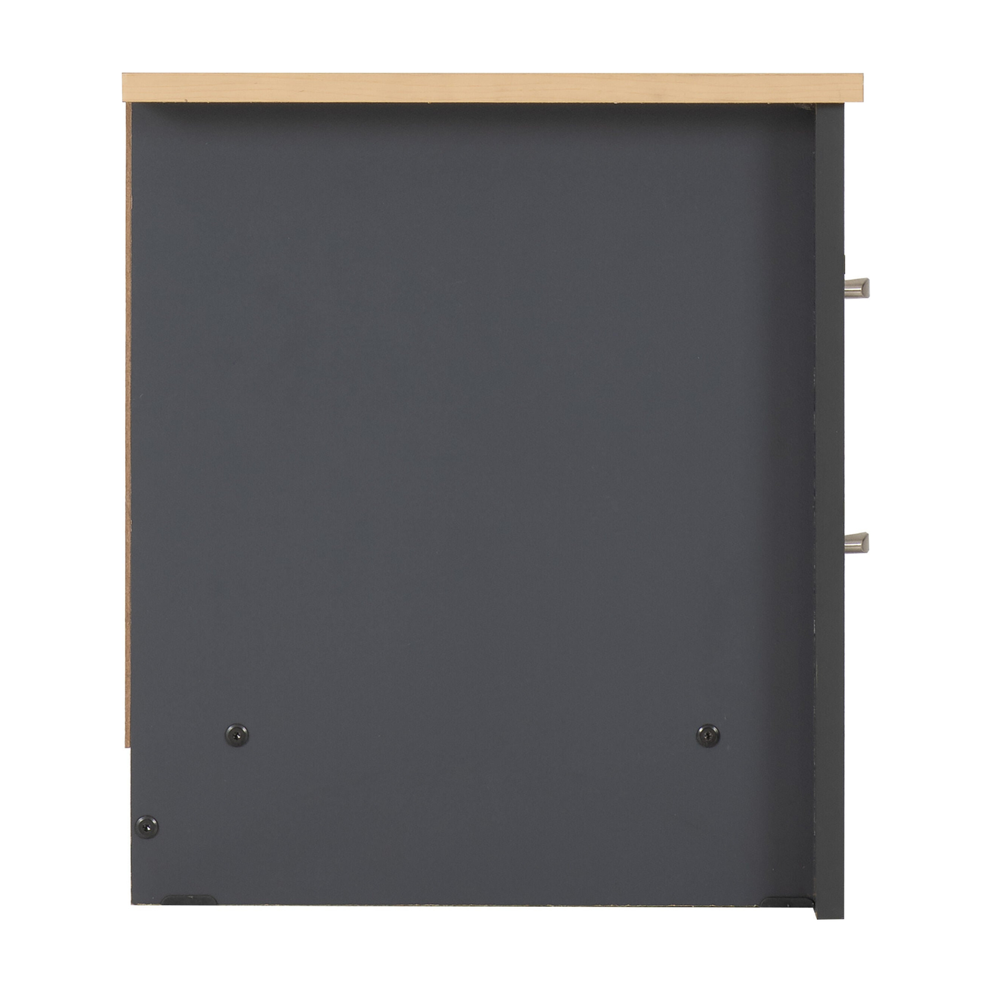 Portland 2 Drawer Bedside – Grey/Oak Effect Storage