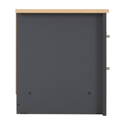 Portland 2 Drawer Bedside – Grey/Oak Effect Storage