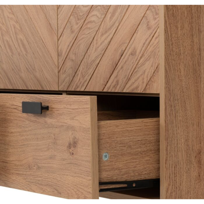 Leon 3 Door 2 Drawer Wardrobe – Medium Oak Effect