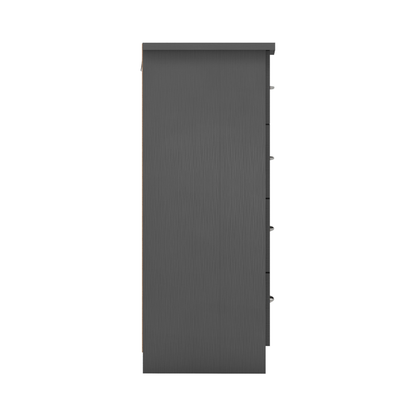 Nevada 3+2 Drawer Chest - 3D Effect Grey
