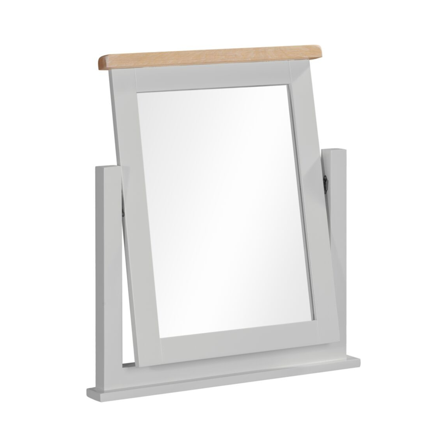Windsor 3 Drawer Dressing Table & Mirror – Pebble Grey and Oak