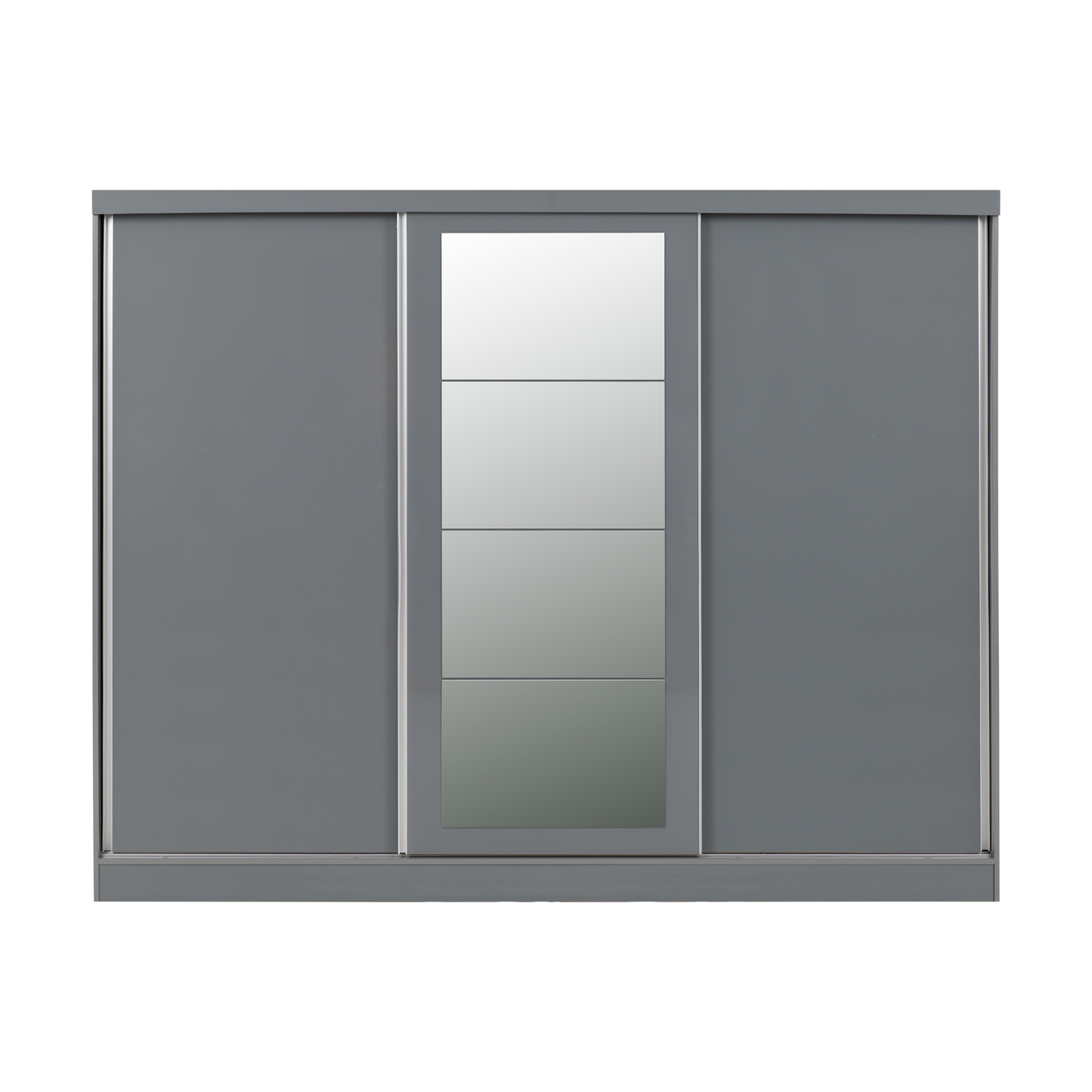 Nevada 3 Door Slider Wardrobe - Grey Gloss