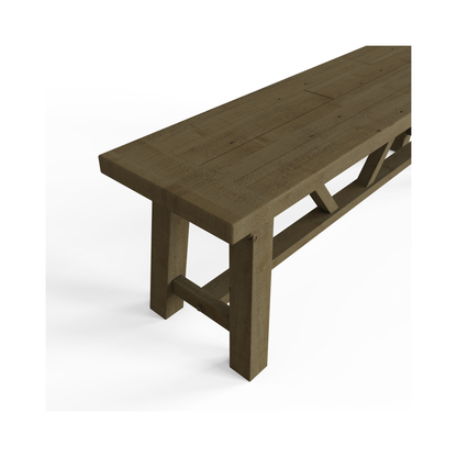 Saltash 1.4m Dining Bench – Solid Reclaimed Natural Pine
