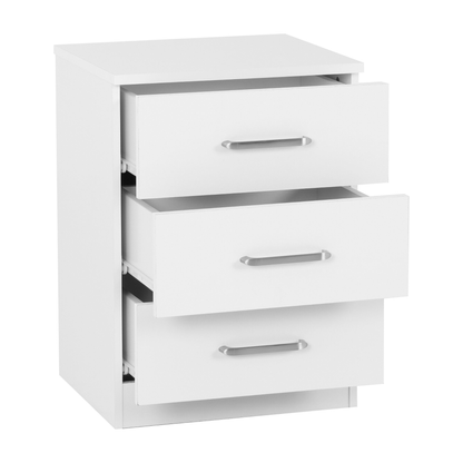 Dakota 3 Door Wardrobe Bedroom Set - White
