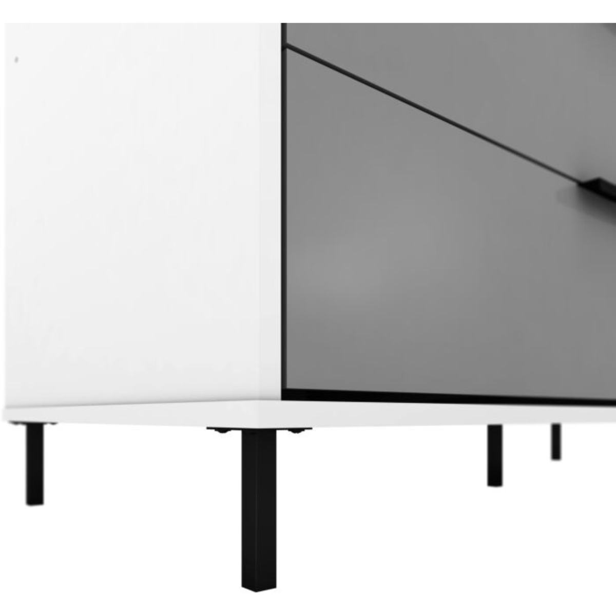 Madrid 3 Door 2 Drawer Wardrobe – Grey/White Gloss
