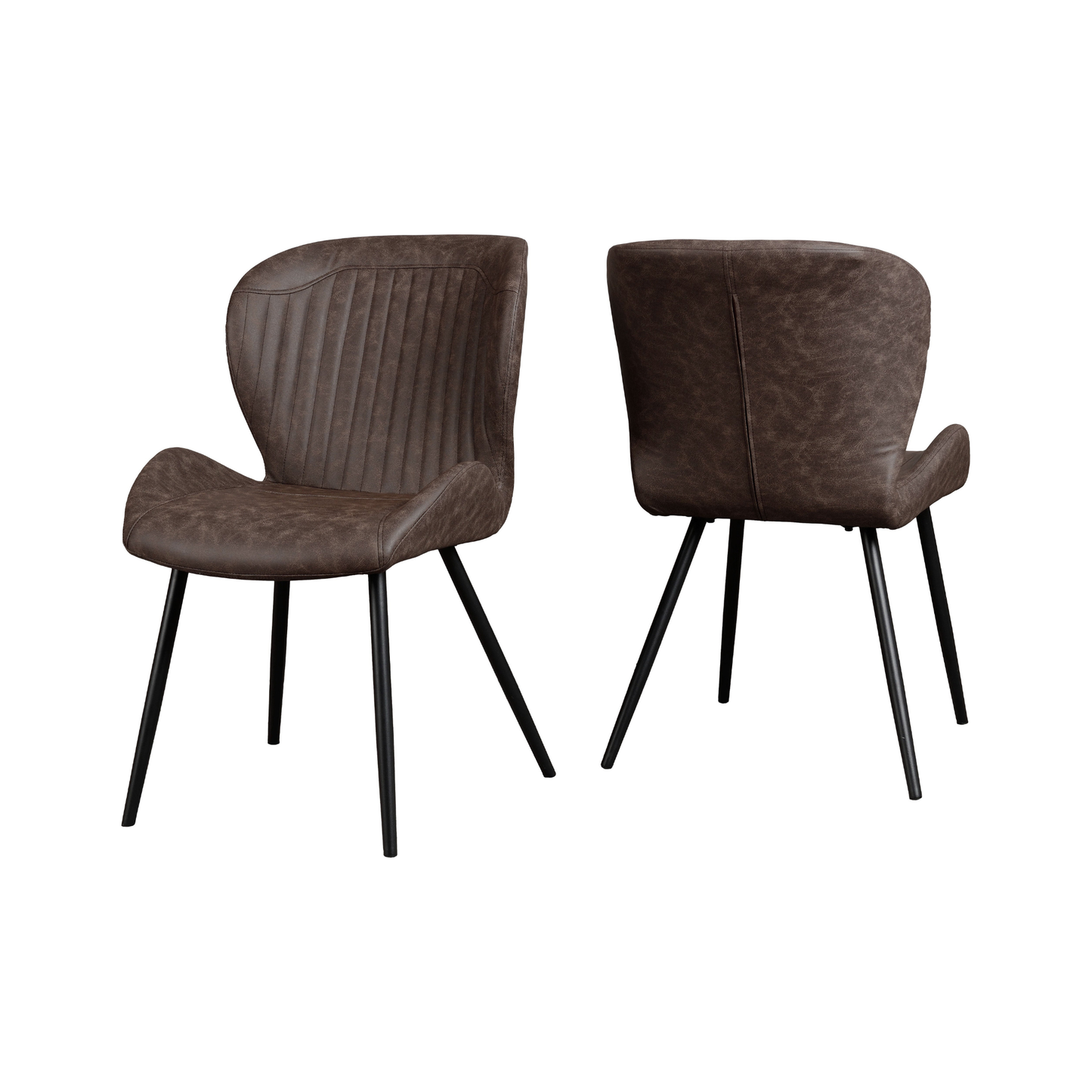 Marlow & Quebec Dining Set – White Marble & Brown PU