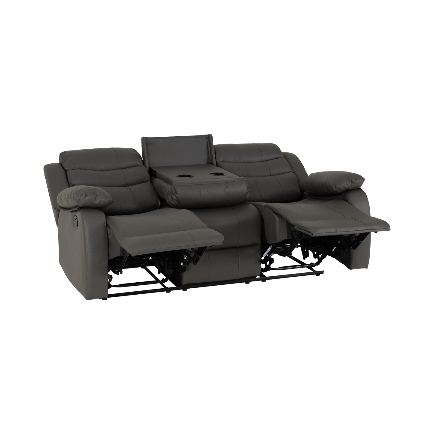 Roma 3+2 Recliner Suite - Grey Faux Leather