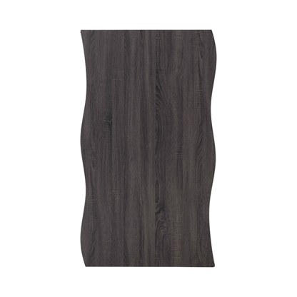 Quebec Wave Edge Dining Table in Black Wood Grain – 140cm