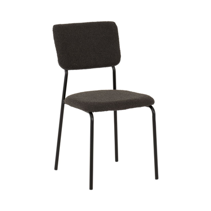 Sheldon Dining Chair Set - Grey Boucle Fabric (Pack of 4)