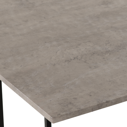 Kent 1+4 Stowaway Dining Set - Stone Effect/Black