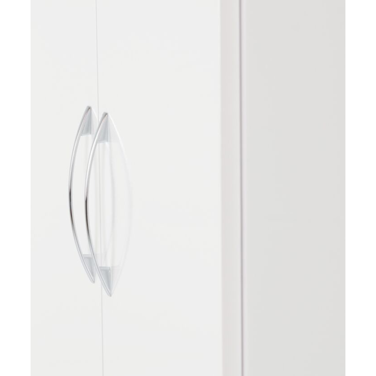 Nevada 2 Door 1 Drawer Wardrobe – White Gloss