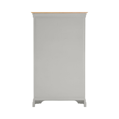 Bordeaux Bookcase Pebble Grey Oak 150cm Storage Shelf Unit