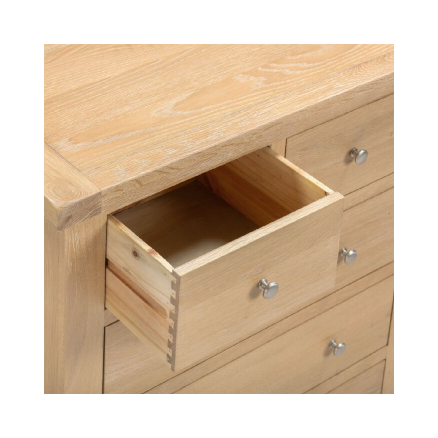 Windsor 3+2 Drawer Chest – Natural Oak Finish