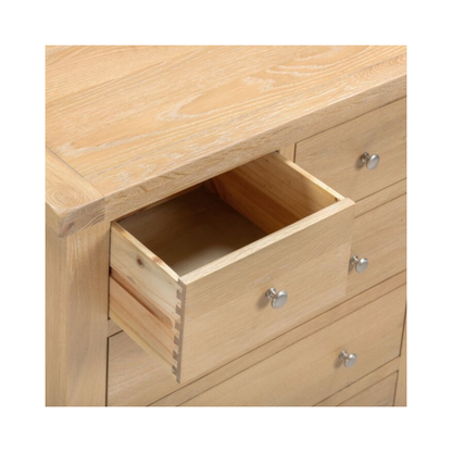 Windsor 3+2 Drawer Chest – Natural Oak Finish