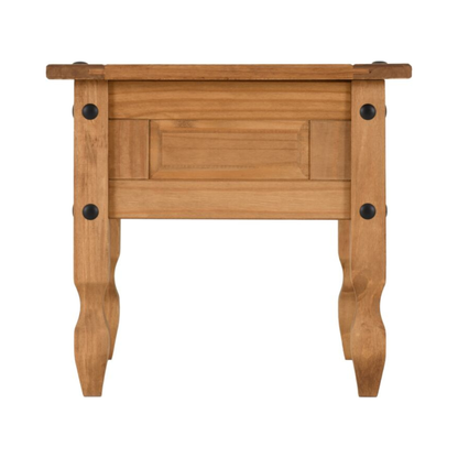 Corona 1 Drawer Lamp Table – Distressed Waxed Pine