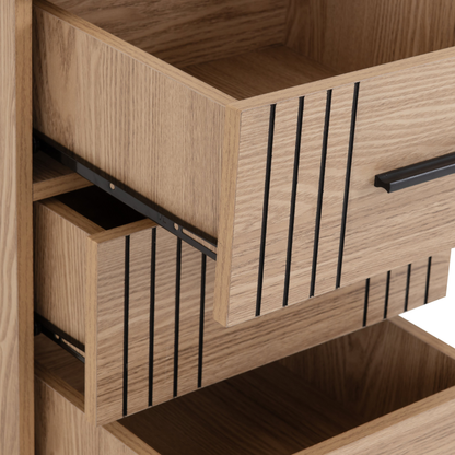 Tessa 3 Drawer Bedside – Natural Oak Effect Storage