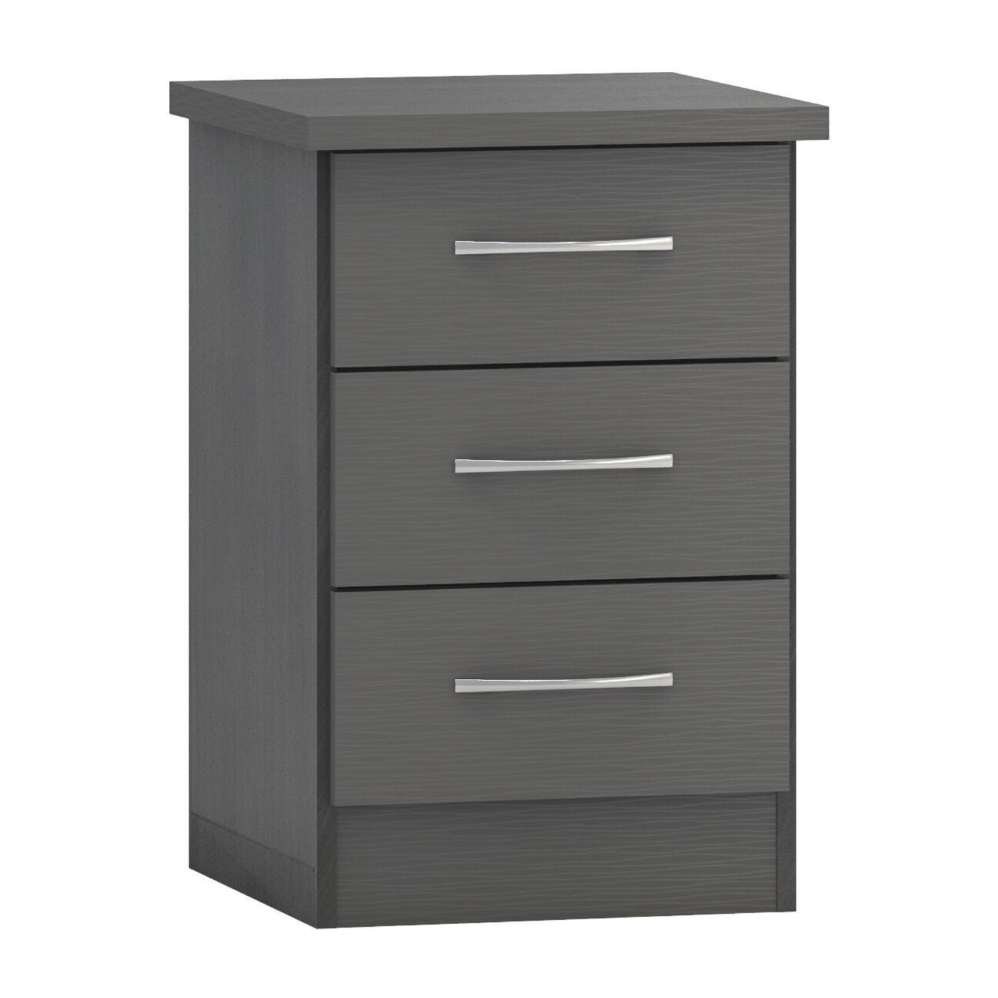 Nevada 4 Door 2 Drawer Wardrobe - 3D Effect Grey