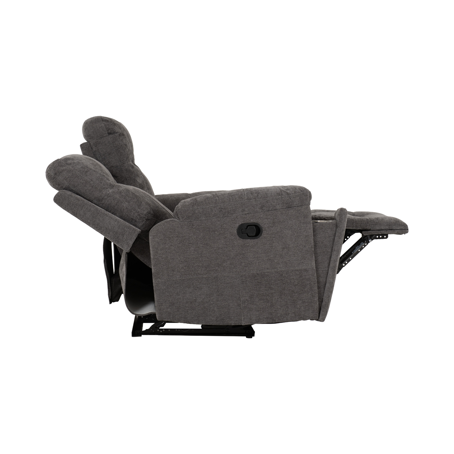 Guildford 2 Seater Recliner Sofa - Grey Fabric