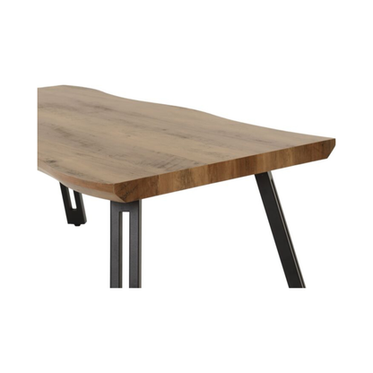 Quebec Wave Edge Coffee Table - Medium Oak Effect, Industrial Design