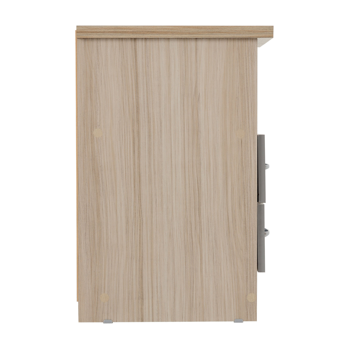 Nevada 2 Drawer Bedside – Grey Gloss/Light Oak Effect