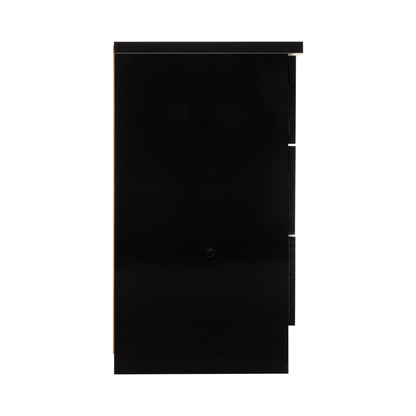 Nevada 3 Drawer Chest - Black Gloss