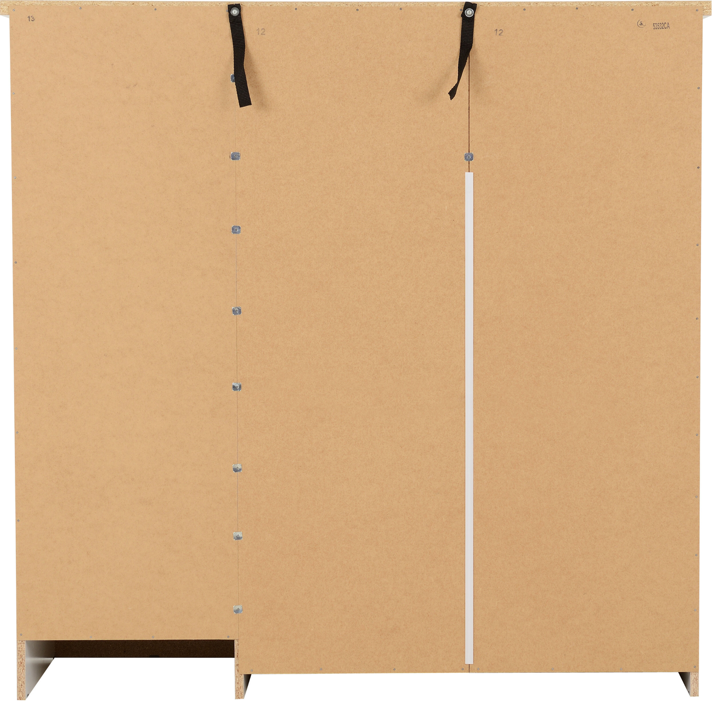 Nevada 5 Drawer Low Wardrobe - White Gloss