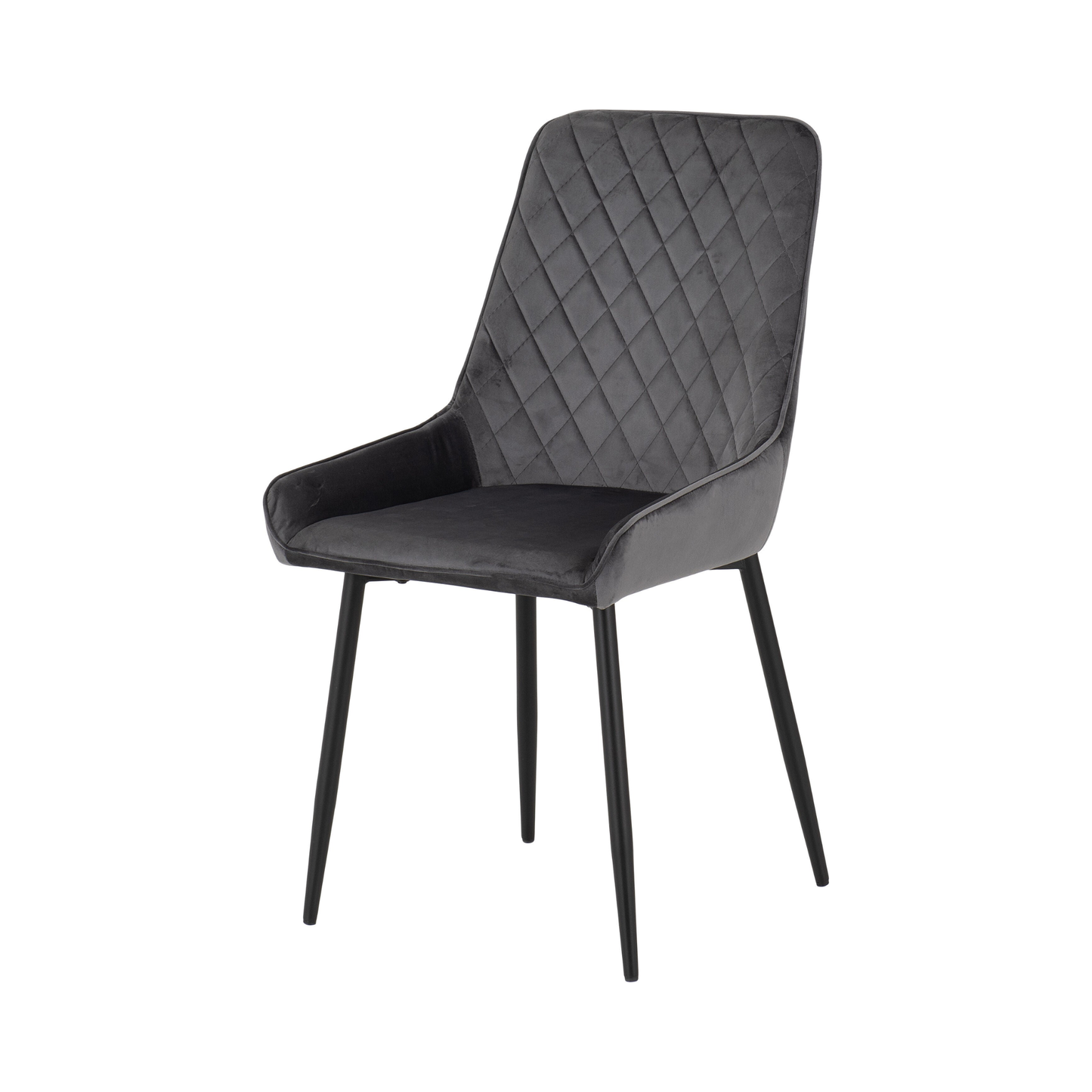 Avery Extending Dining Set with 4 Chairs - Concrete & Grey Velvet