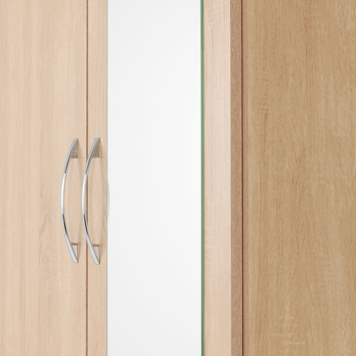 Nevada Mirrored 2 Door Wardrobe - Sonoma Oak Effect